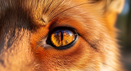 Intense Gaze - A Foxs Fiery Eye.