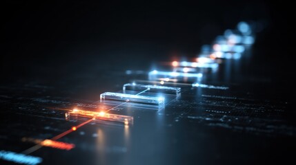 Abstract data flow and digital connection concept