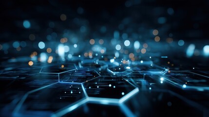 Abstract digital data pattern with transparent background