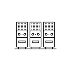 Server rack icon depicting data storage and technology infrastructure