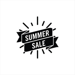 Illustrator created summer sale badge icon with color and font information