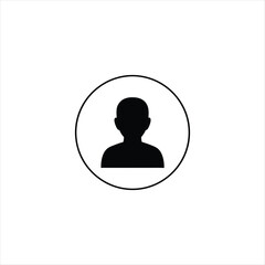 Simple outline of a user profile avatar icon in grayscale