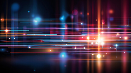 Future technology line background with light effects, abstract concept design illustration, digital innovation scene, modern tech aesthetic, computational visualization, contemporary