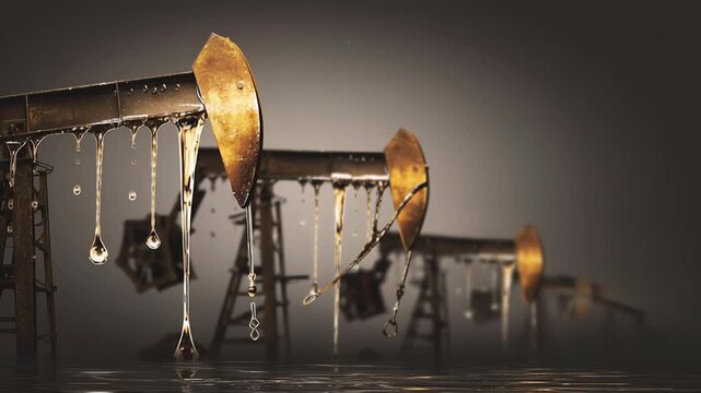 Crude oil supply interruption, symbolic break in oil distribution network, soft lighting, minimal background, high-end business article illustration, oil supply disruption