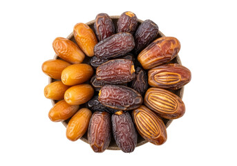 assorted dates circle golden brown dried fruit platter