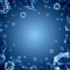 Elegant Diamond Background with Sparkling Gems for Luxury Designs.