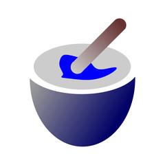 Colorful abstract mortar and pestle icons