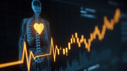 Human anatomy heart rate medical data