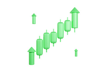 Candlestick Chart Demonstrating an Upward Trend