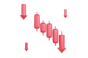 Candlestick Chart Showing a Downtrend