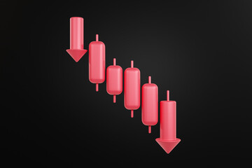Candlestick Chart Showing a Downtrend