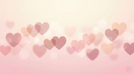 Valentine&rsquo;s Day Soft Heart Background for Romantic Cards, Love Campaigns, Social Media Ads, Wedding Branding, and Seasonal Marketing