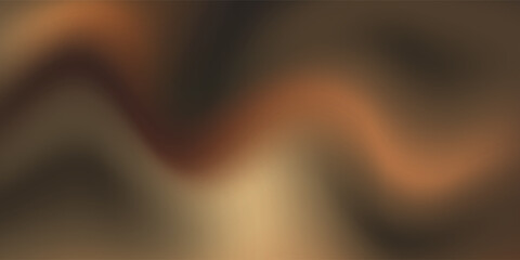 Black and beige grainy gradient abstract wavy liquid background, dark chocolate,