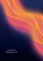Modern colorful gradient waves with dynamic flow and layered depth