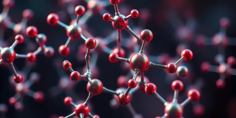 Close-up of chemical molecules forming a complex structure, symbolizing chemistry and innovation,  chemistry,  compound