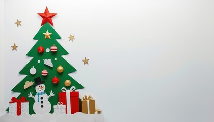 Creative Paper Christmas Tree with Holiday Spirit