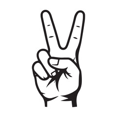 peace sign hand
