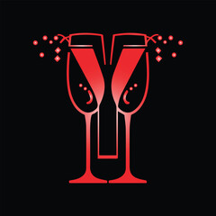 two glasses of champagne