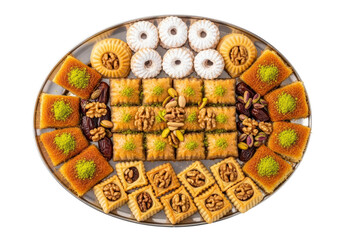 colorful indian mithai platter with festive sweets assortment