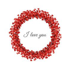 Heart wreath with message