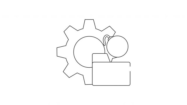 Technical Documentation - Gear, Folder, and Speech Bubble Icon.