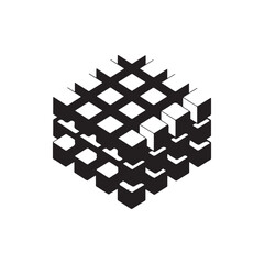 abstract 3d cubes