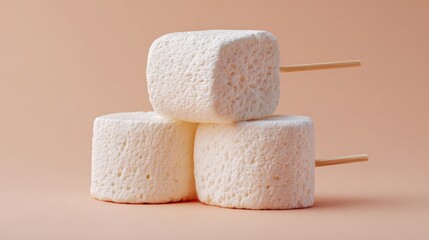 Stick snacks: stacked marshmallows