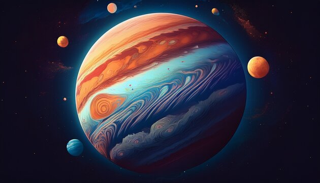planet jupiter moon space gas giant astronomy celestial body cosmic dark sky