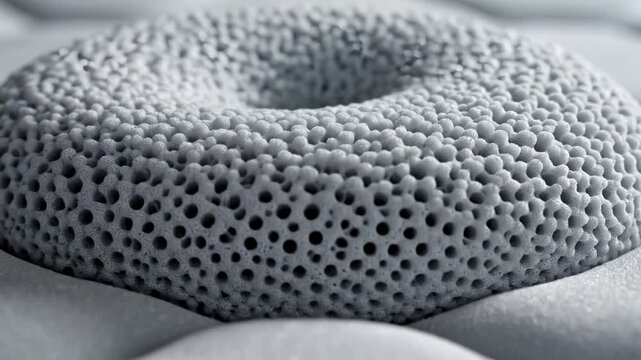 Closeup of textured foam material
