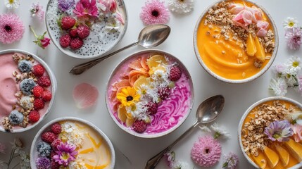 Fruit and yogurt bowls