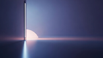 Clean futuristic ambient glow with minimal composition