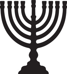 Jewish Menorah Silhouette Symbol

Traditional Hanukkah Menorah Icon

Seven-Branched Menorah Black Silhouette