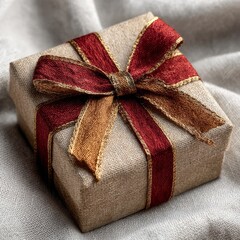 Minimal Holiday Gift Box, Clean Background