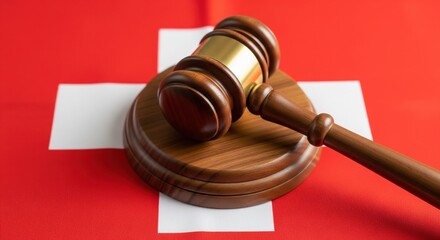 Judge's gavel on union jack: symbol of british justice and authority