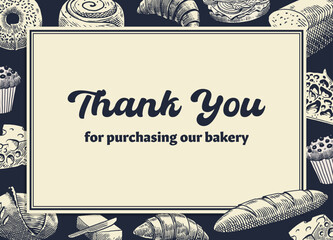 Greeting Card Design VIntage Bakery