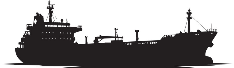 Cargo Ship Silhouette at Sea

Industrial Maritime Vessel Shadow

Ocean Freight Ship Vector Illustration