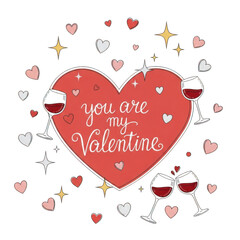 Celebrating valentine's day with wine