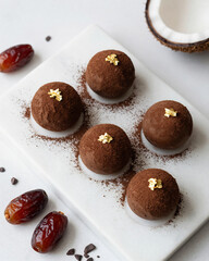 Luxury Vegan Chocolate Truffle Collection with Coconut Cream - Plant-Based Dessert