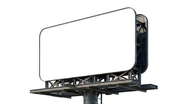 Blank billboard on transparent background PNG