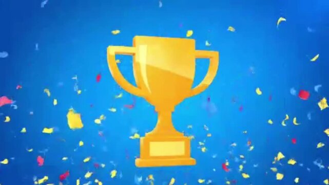 Isolated vector illustration of gold silver and bronze trophy cup awards for the first place winner and champion to celebrate success and victory in a sport competition prize achievement