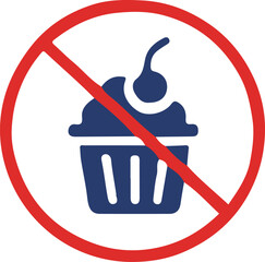 No cupcakes allowed diet restriction icon