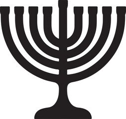 Jewish Menorah Silhouette Symbol

Traditional Hanukkah Menorah Icon

Seven-Branched Menorah Black Silhouette