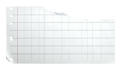 Torn-off section of lined paper, showing a curved edge with a black background