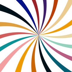 Colorful Abstract Sunburst Spiral Background