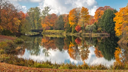 Plexiglas schilderij Wachtkamer Autumn at Lake Scajawea  © Troy