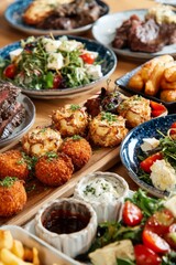 Visual Feast: Colorful Appetizers, Salads, and Hearty Entrees