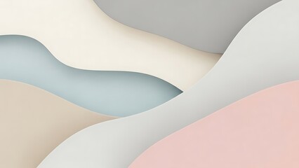 Soft pastel abstract shapes in modern minimalistic design