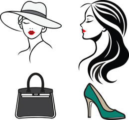 mono line illustration of a modern luxury lifestyle