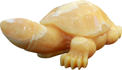 Feng Shui turtle statue on a transparent background