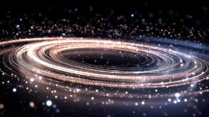 Side View of a Magical Celestial Swirl with Stardust